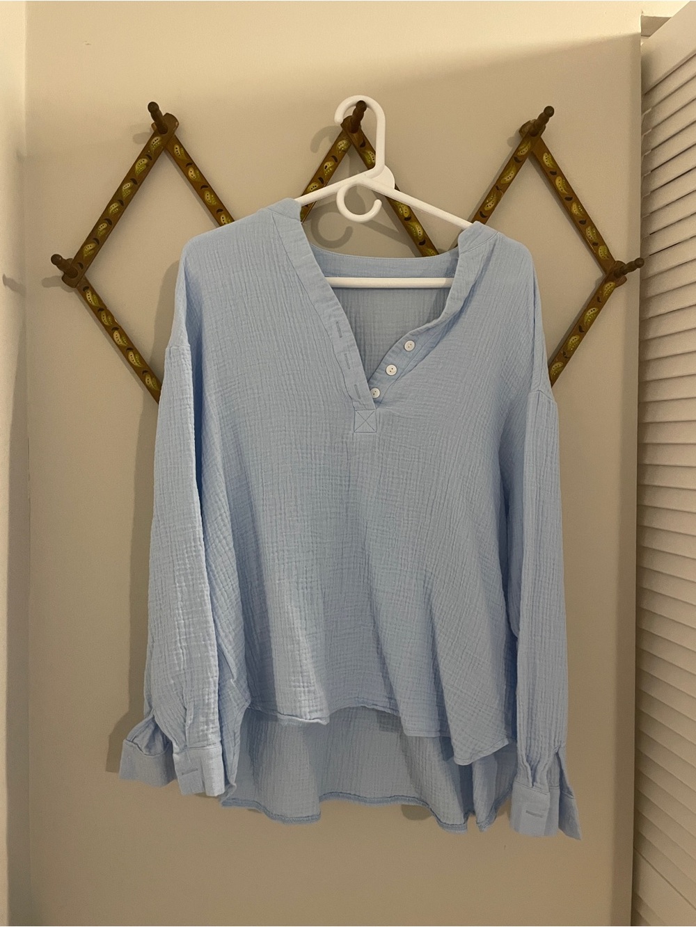 Light Blue Gauze Top